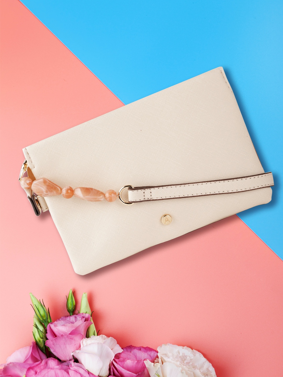 

Accessorize Beige Saffiano Textured Sling Bag