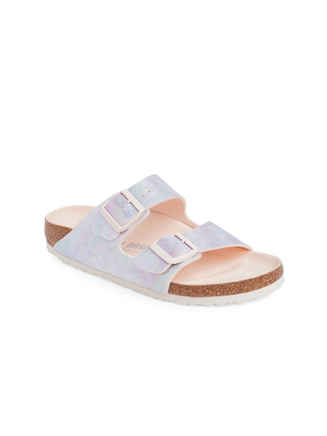 

Birkenstock Women Pink Arizona Narrow Width Open Toe Flats