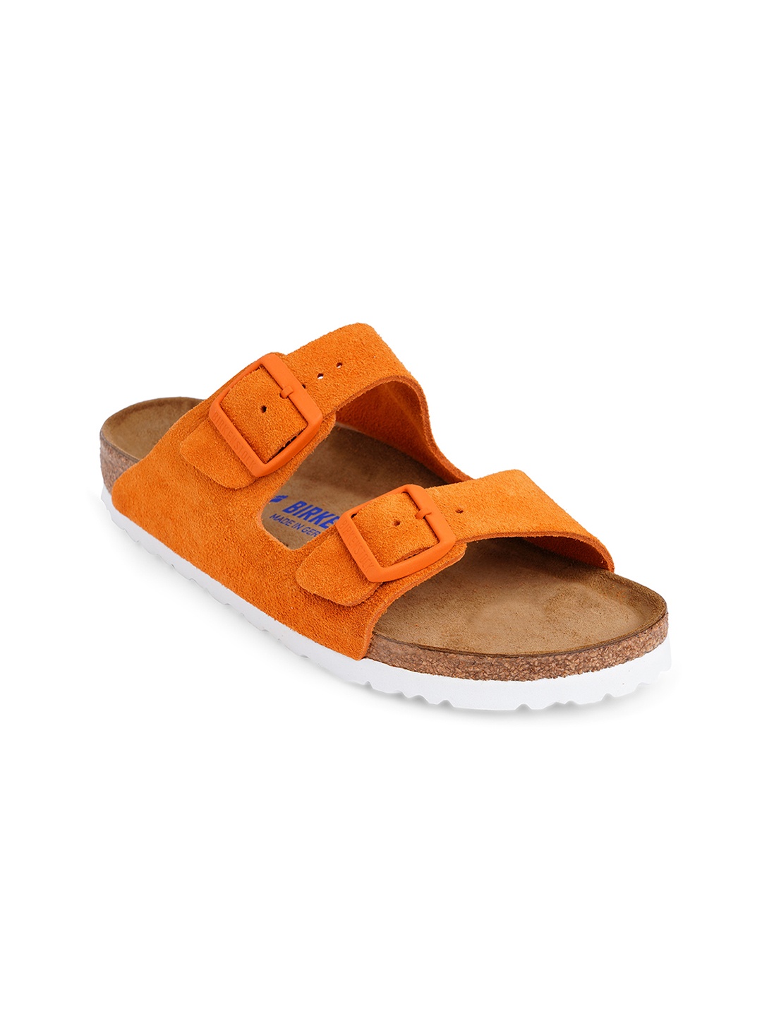 

Birkenstock Women Arizona Soft Footbed Russet Orange Narrow Sliders