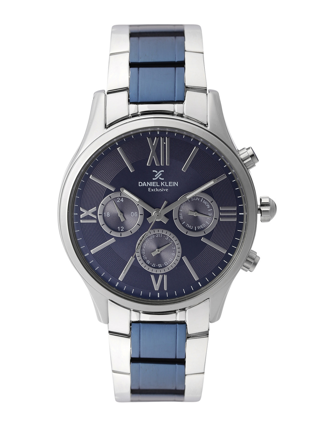 

Daniel Klein Exclusive Men Navy Multifunction Dial Watch DK10982-1, Navy blue