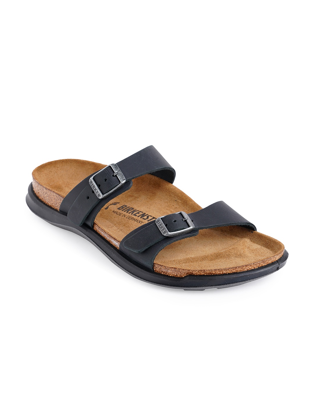 

Birkenstock Women Black Sierra Open Toe Narrow Width Slip On Flats