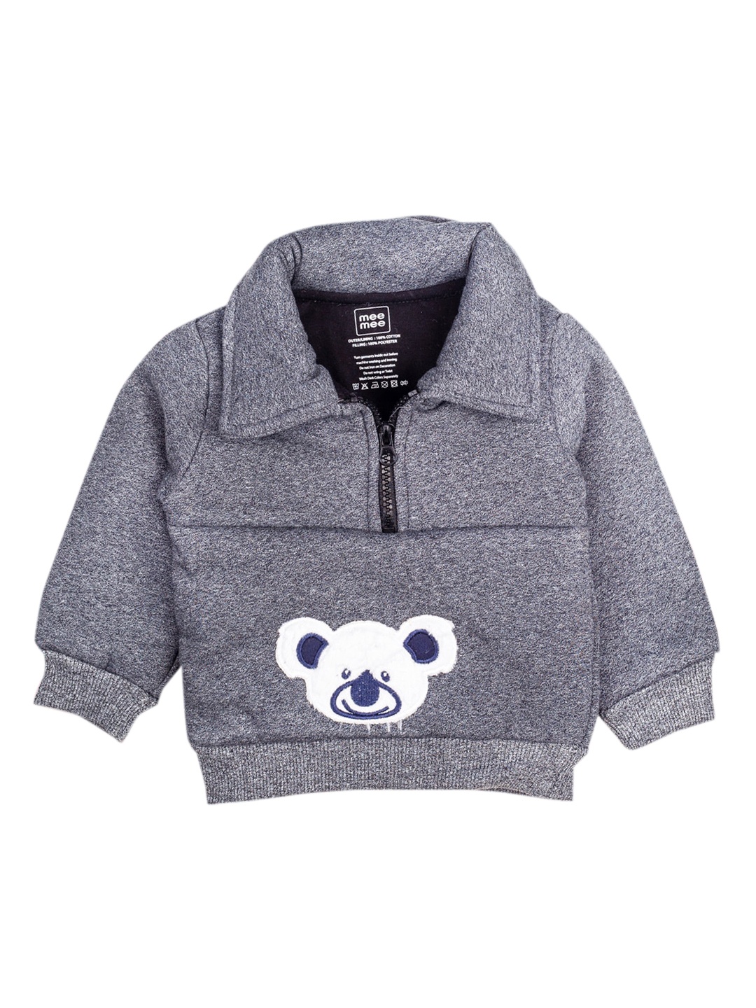 

MeeMee Boys Black Lightweight Padded Jacket with Patchwork