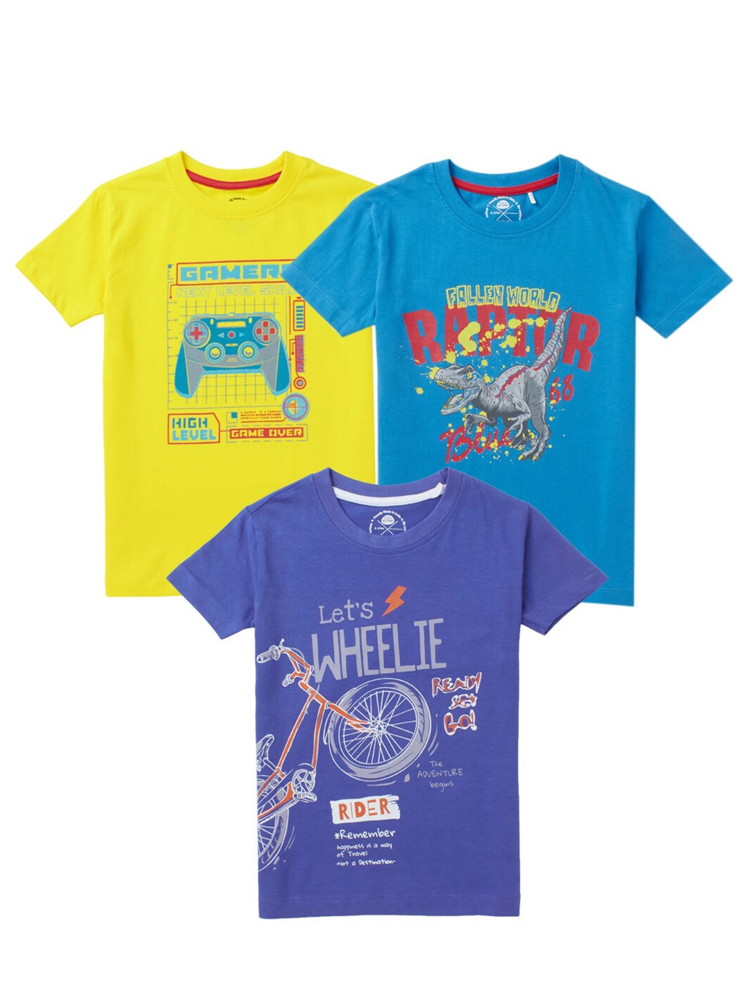 

Cub McPaws Boys Pack of 3 T-Shirts, Yellow