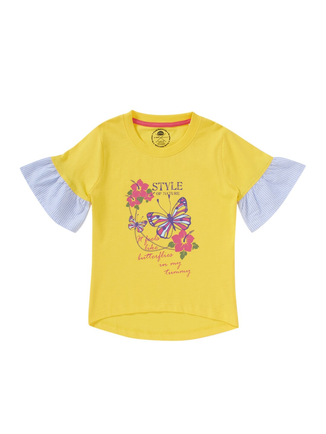 

Cub McPaws Girls Yellow Printed T-shirt
