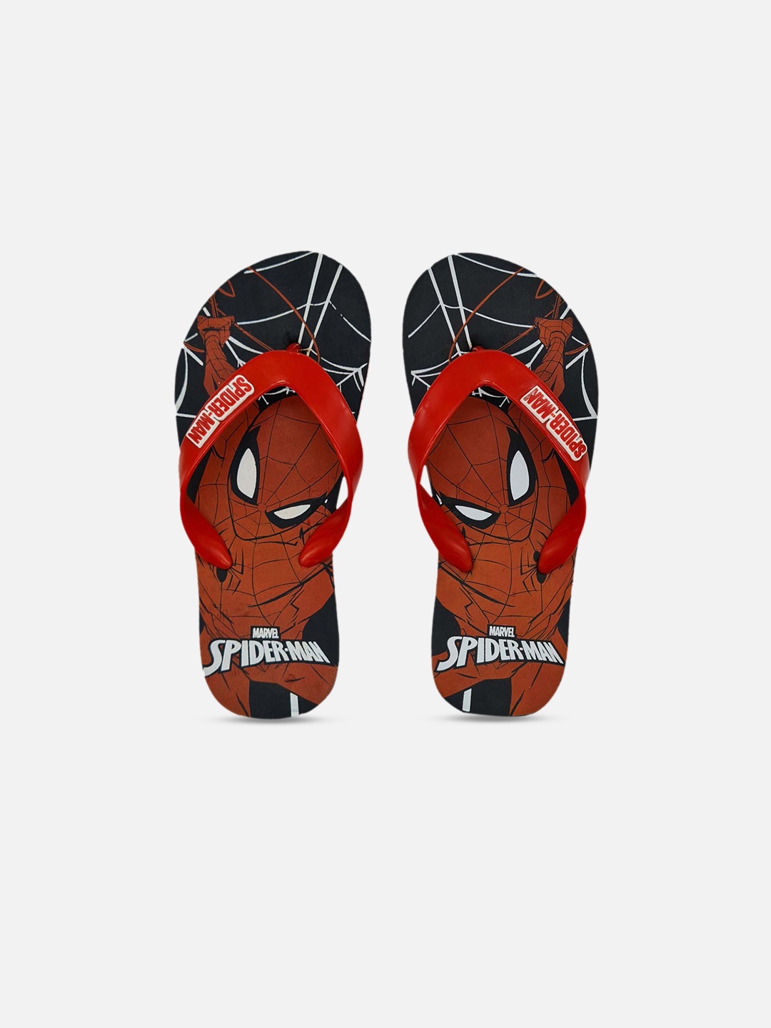 

Kids Ville Boys Black & Red Spiderman Printed Rubber Thong Flip-Flops