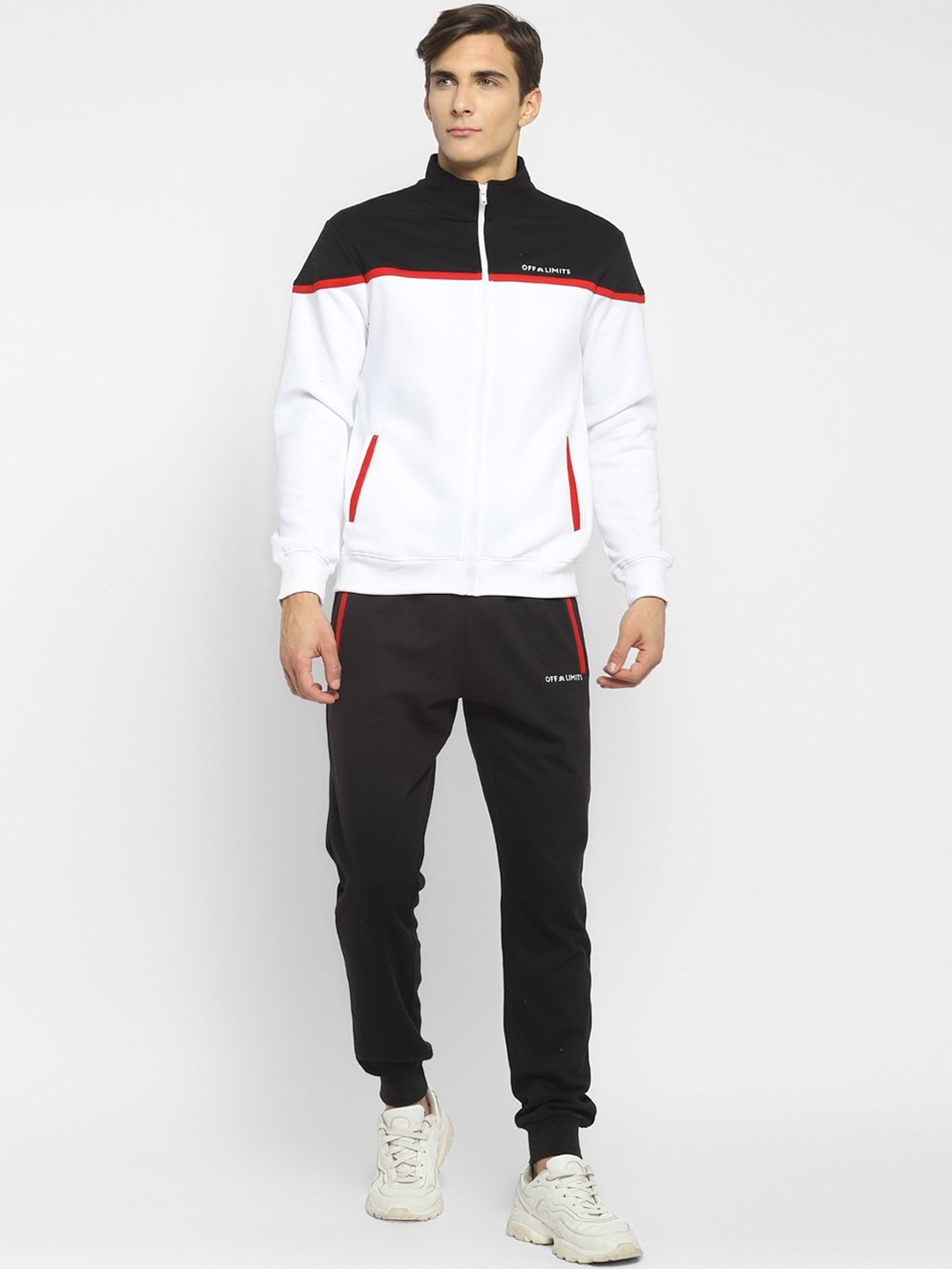 

OFF LIMITS Men White & Black Colourblocked Tracksuit