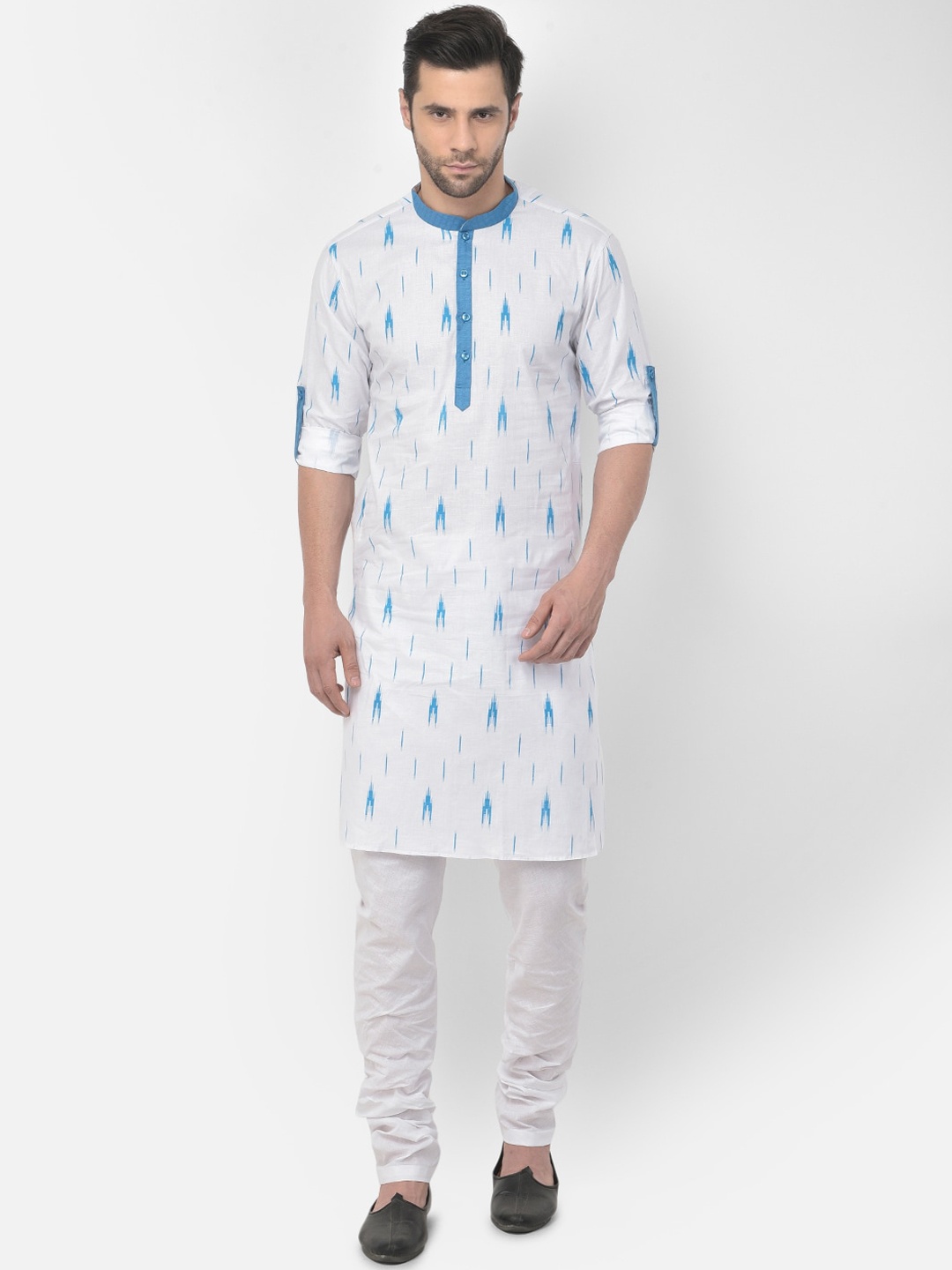 

DEYANN Men White Pure Cotton Kurta with Pyjamas