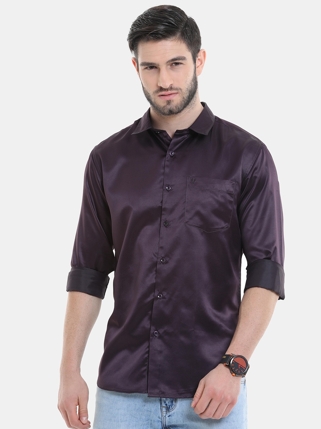 

VUDU Men Purple Comfort Casual Shirt