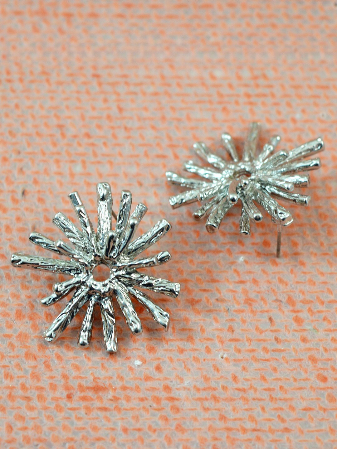 

SARAH Silver-Toned Spiked Studs Earrings
