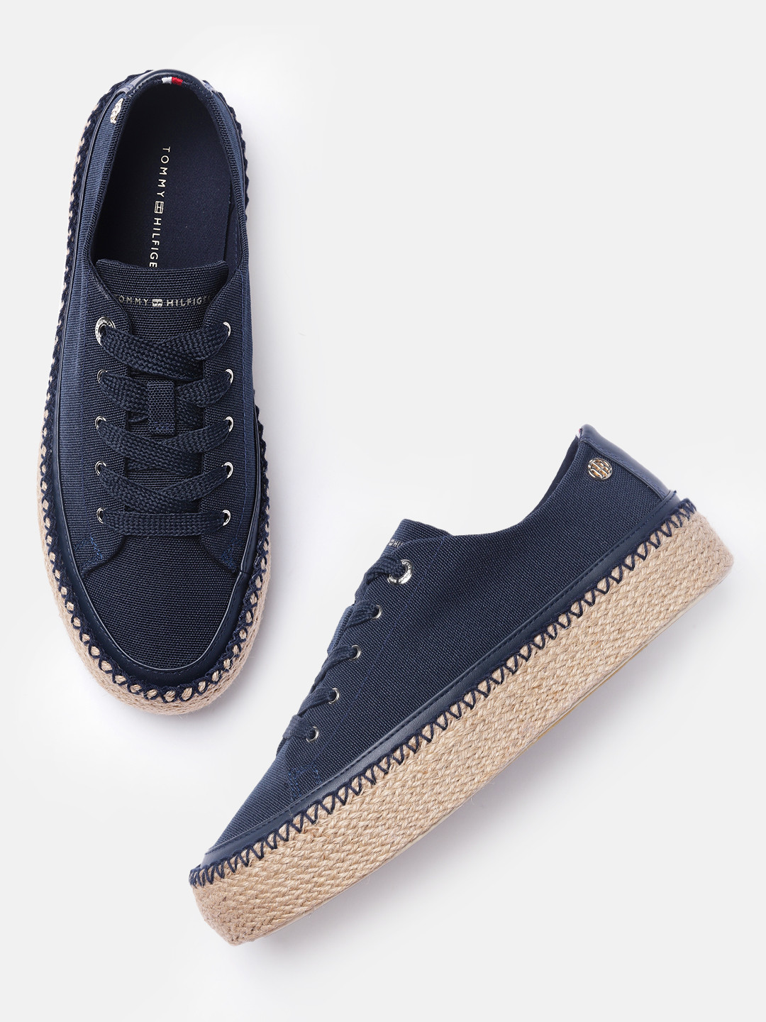 

Tommy Hilfiger Women Navy Blue Solid Sneakers