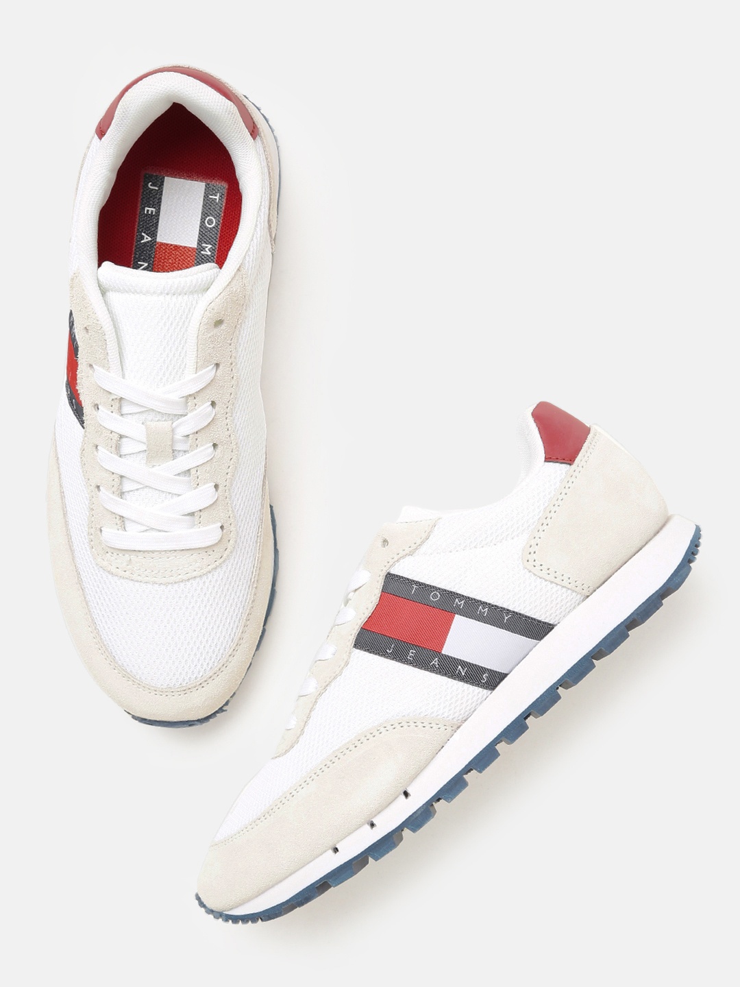 

Tommy Hilfiger Women White Runner Suede Sneakers