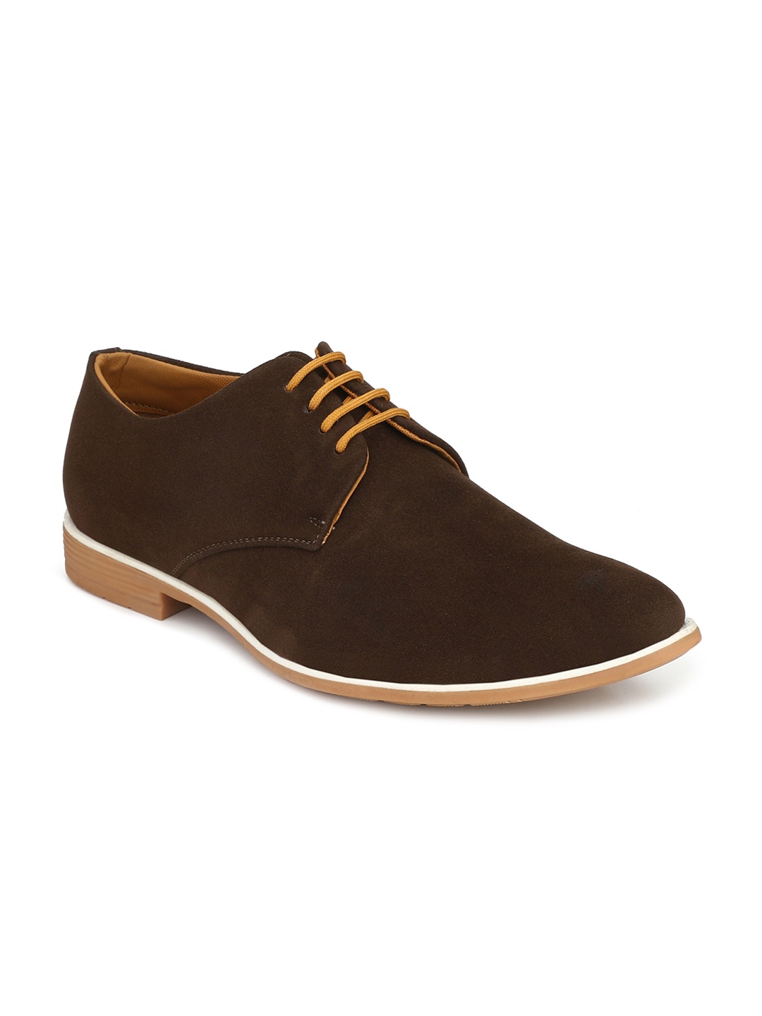 

Ferraiolo Men Brown Suede Derbys