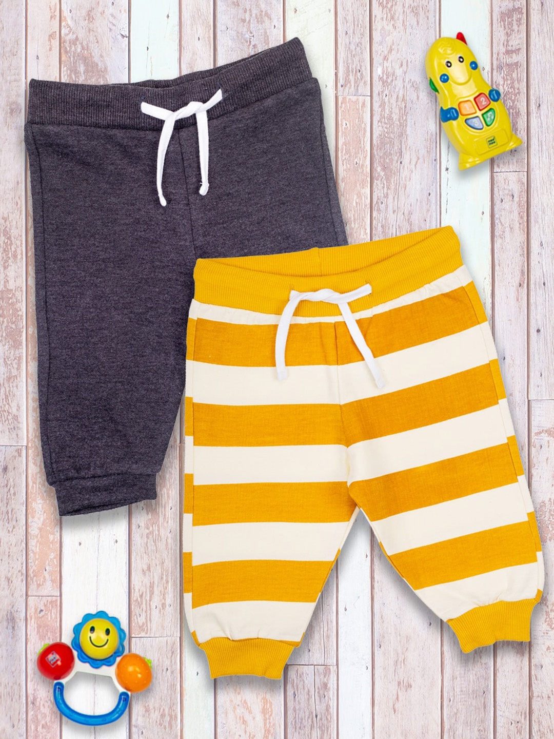 

MeeMee Infant Boys Pack Of 2 Joggers, Charcoal