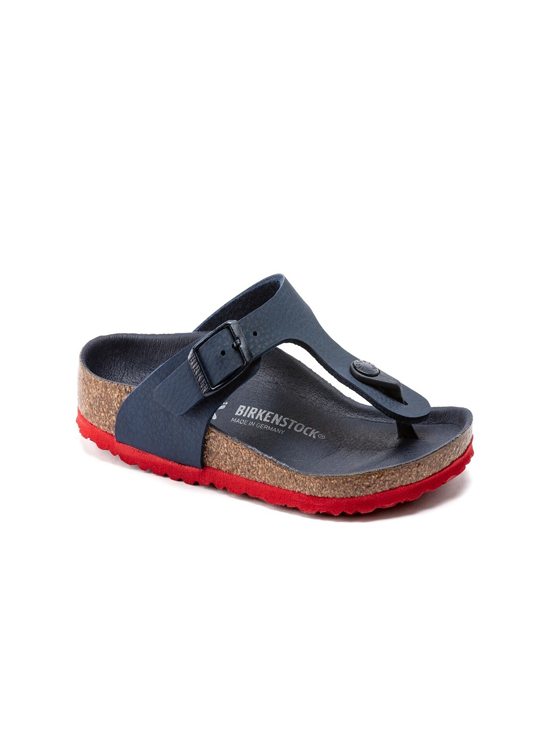 

Birkenstock Gizeh Bs Desert Soil Blue Red Narrow Width Birko-Flor Thong Sandals