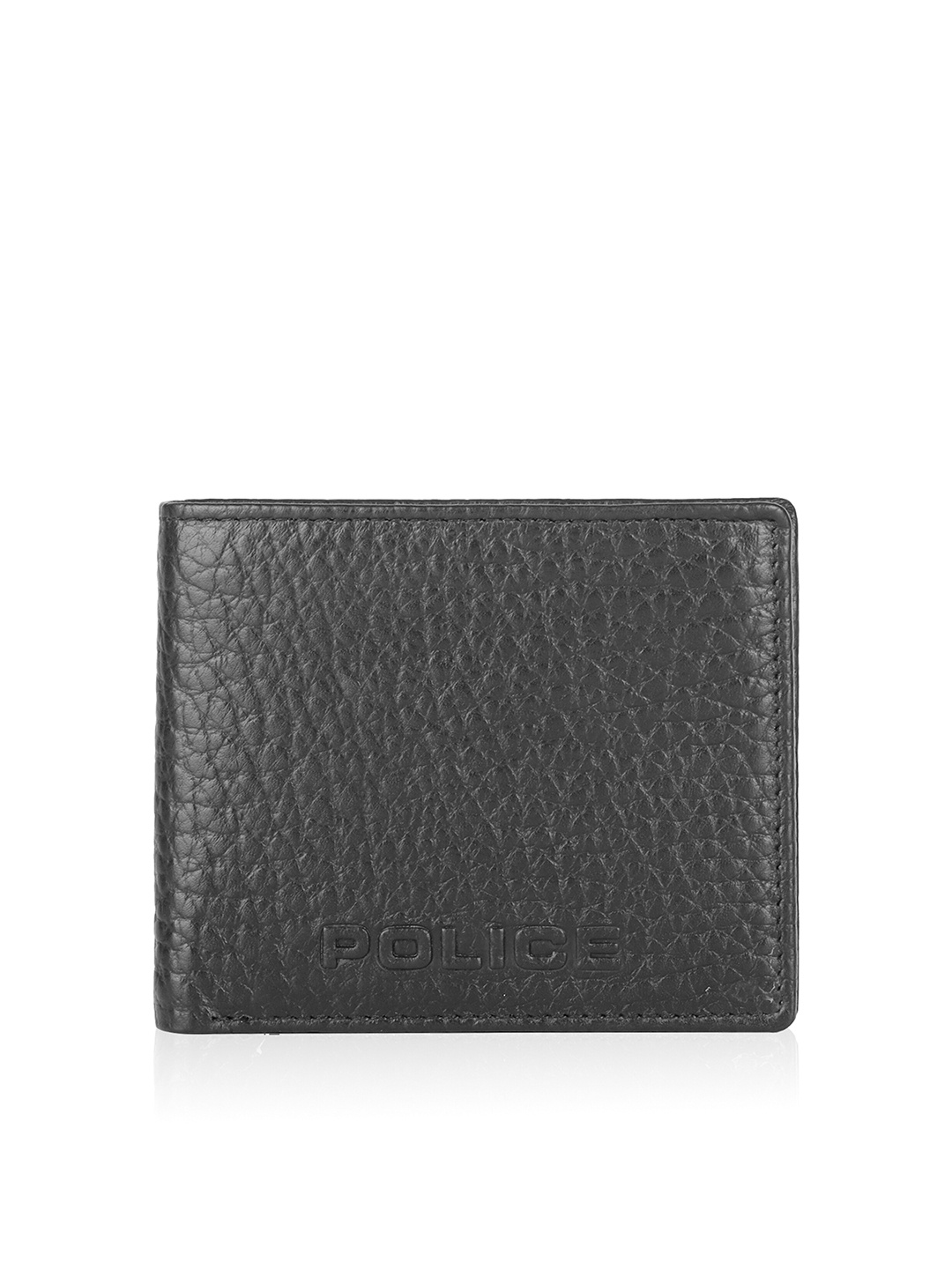 

Police Unisex Black Textured Two Fold Wallet
