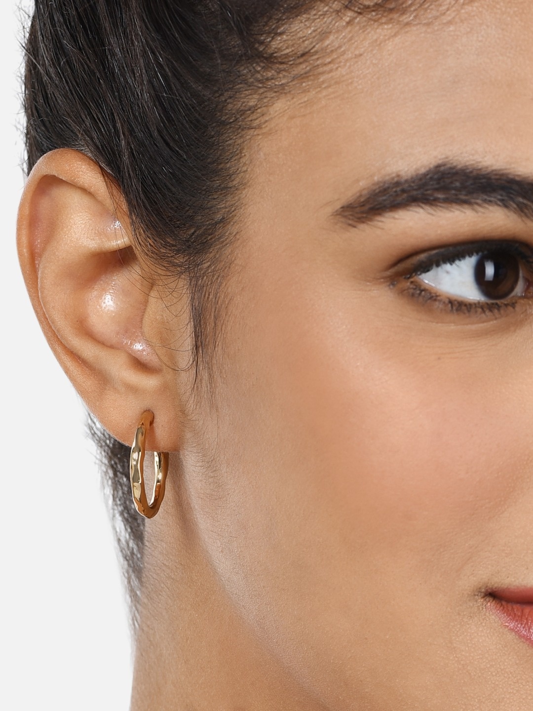 

AMI Gold-Toned Contemporary Hoop Earrings