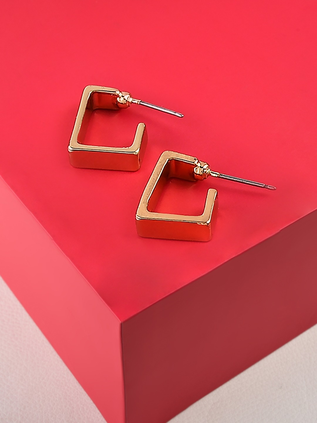 

AMI Gold-Plated Contemporary Drop Earrings