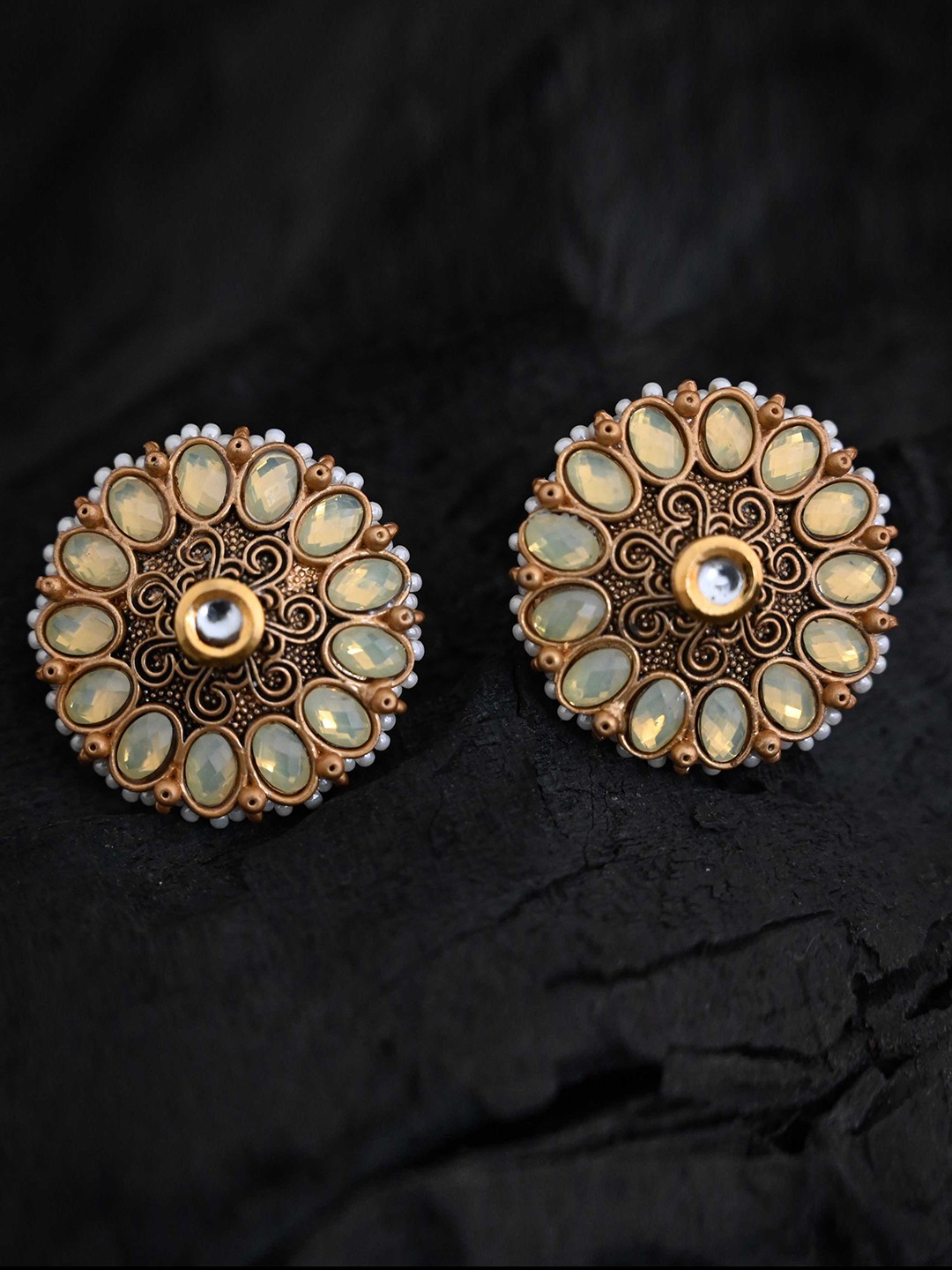 

justpeachy Gold-Toned & Plated Studded Classic Studs Earrings