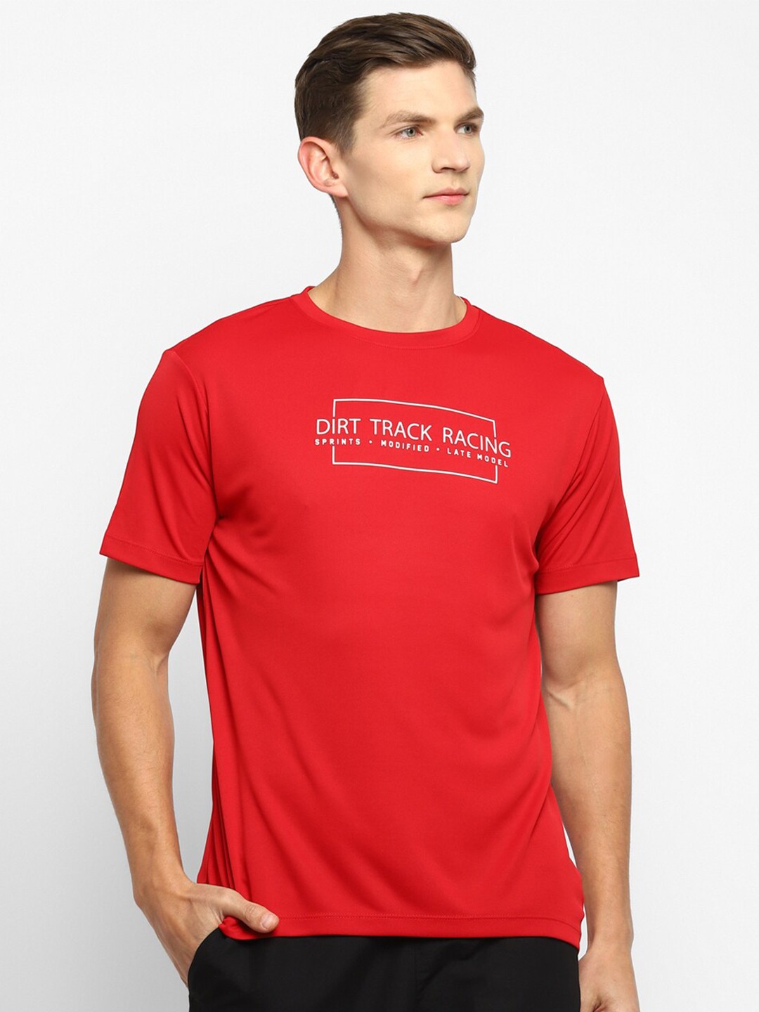 

Yuuki Men Red Printed T-shirt