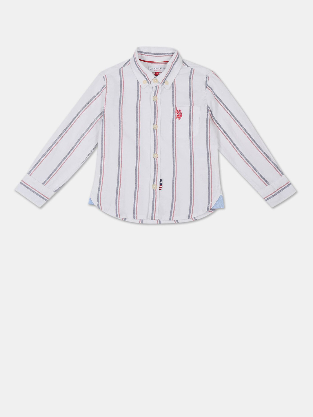 

U.S. Polo Assn. Boys White & Grey Striped Casual Shirt
