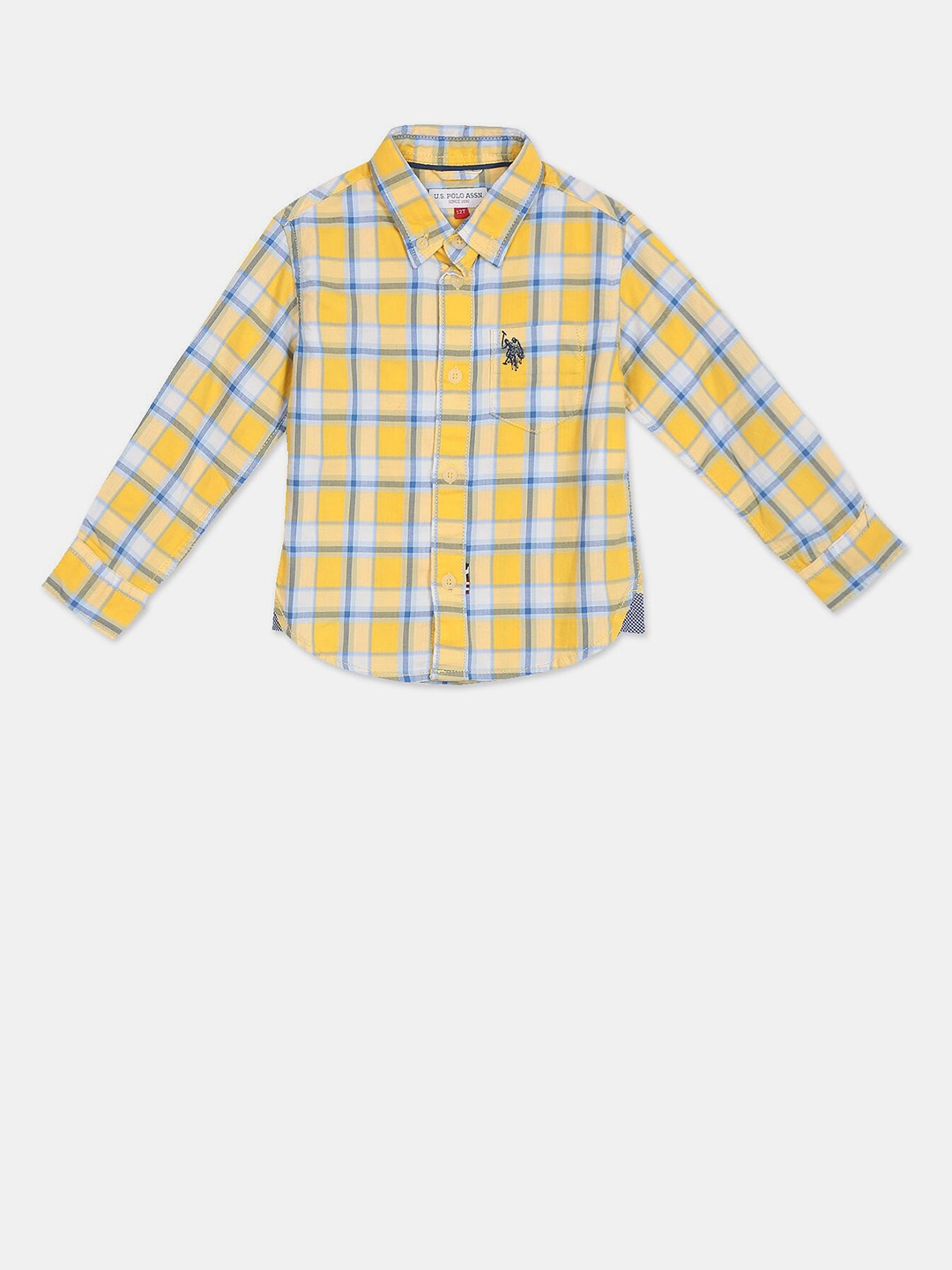 

U.S. Polo Assn. Boys Yellow & Blue Checked Casual Shirt