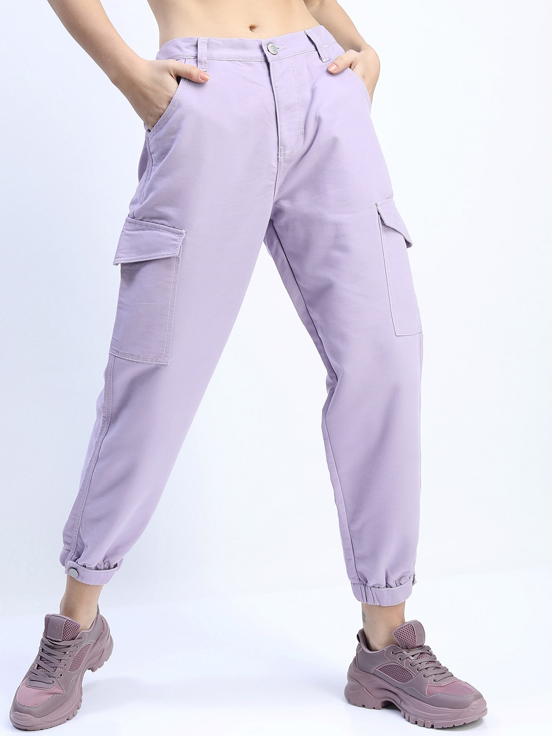 

Tokyo Talkies Women Lavender Jogger Jeans