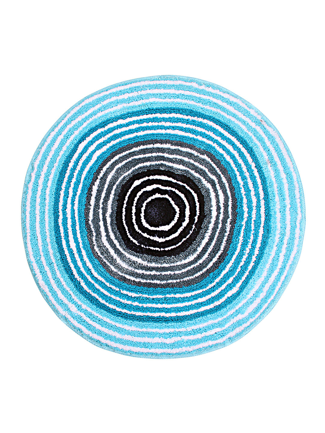 

Saral Home Blue Circular Bath Rug