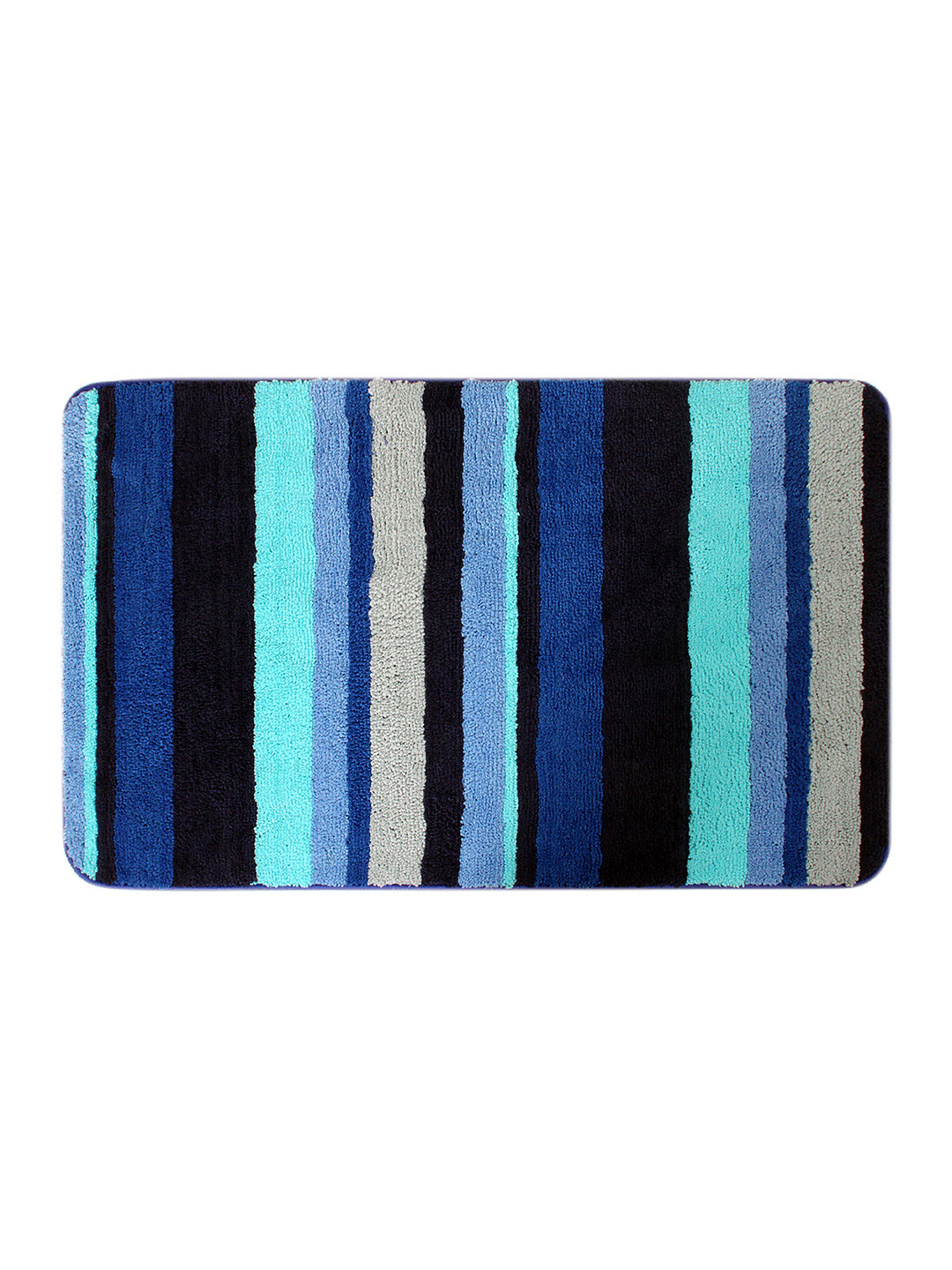 

Saral Home Blue Rectangular Bath Rug