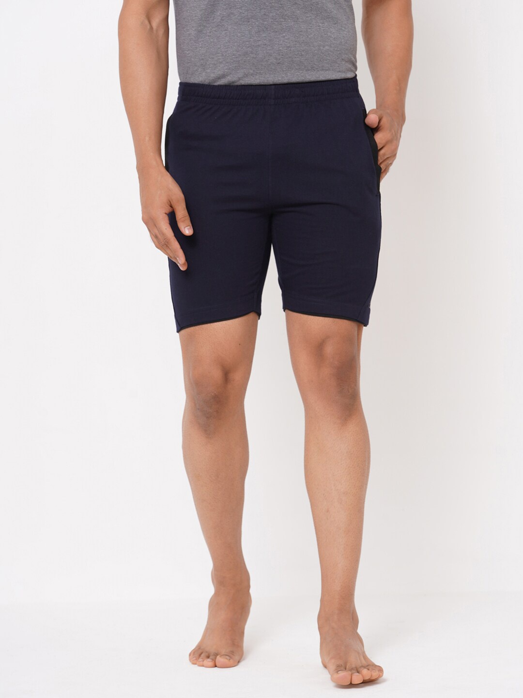 

Sweet Dreams Men Navy Blue Solid Lounge Shorts