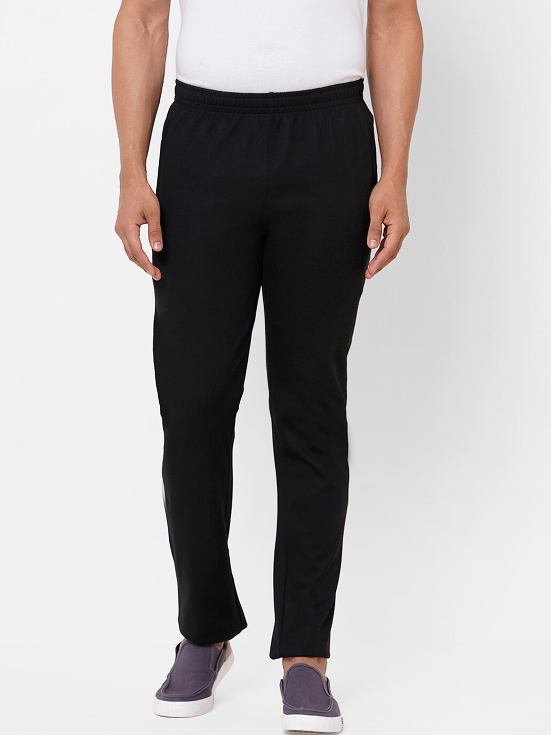 

Sweet Dreams Men Black Solid Pure Cotton Lounge Pants