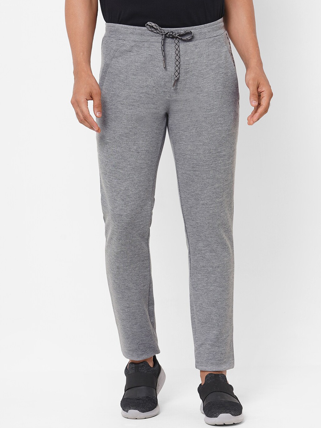 

Sweet Dreams Men Grey Melange Solid Track Pants