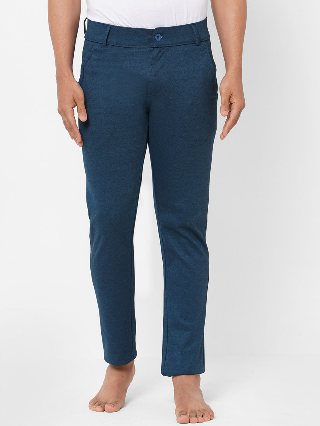 

Sweet Dreams Men Blue Solid Cotton Lounge Pants