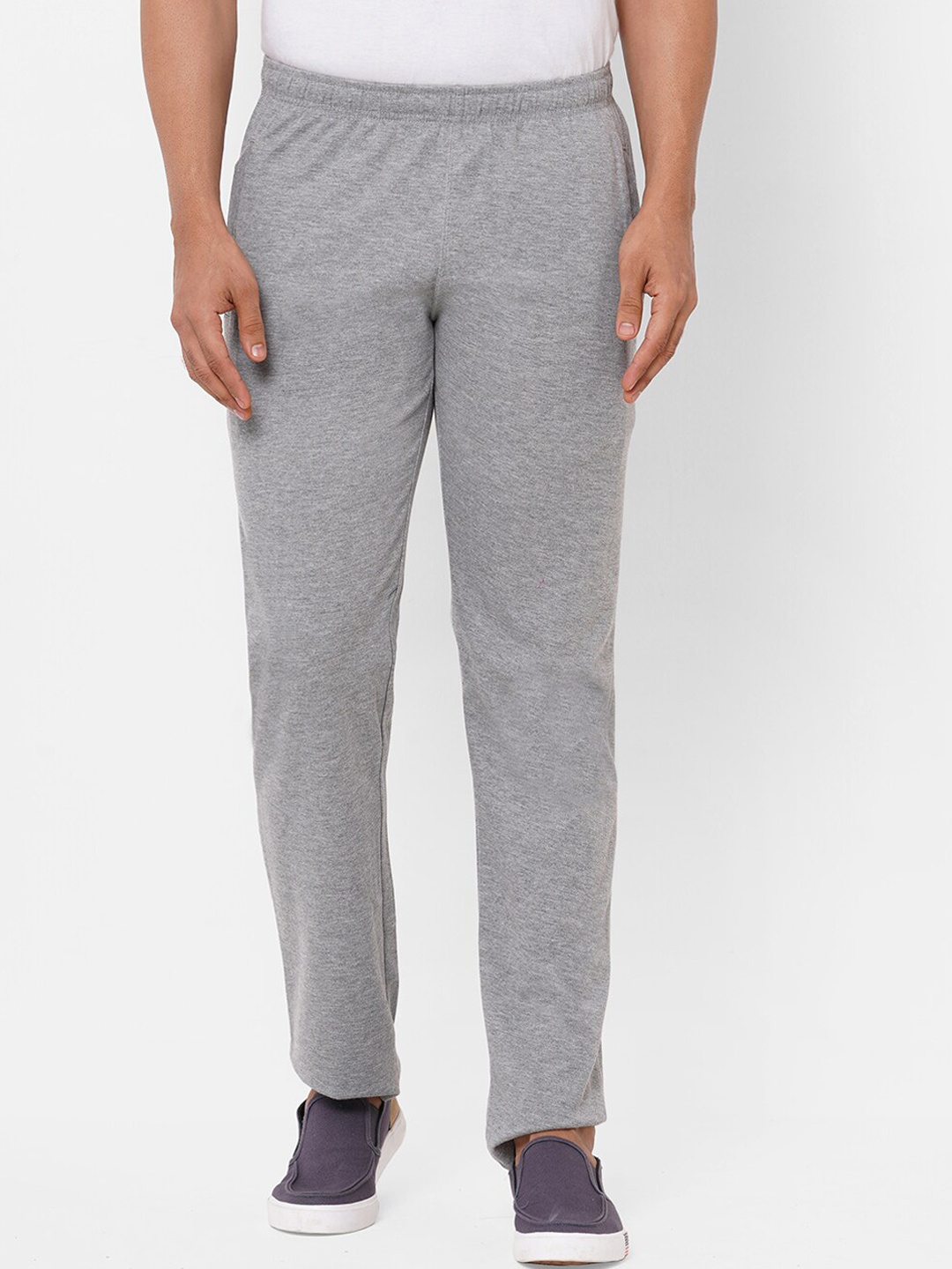

Sweet Dreams Men Grey Melange Cotton Solid Track Pants