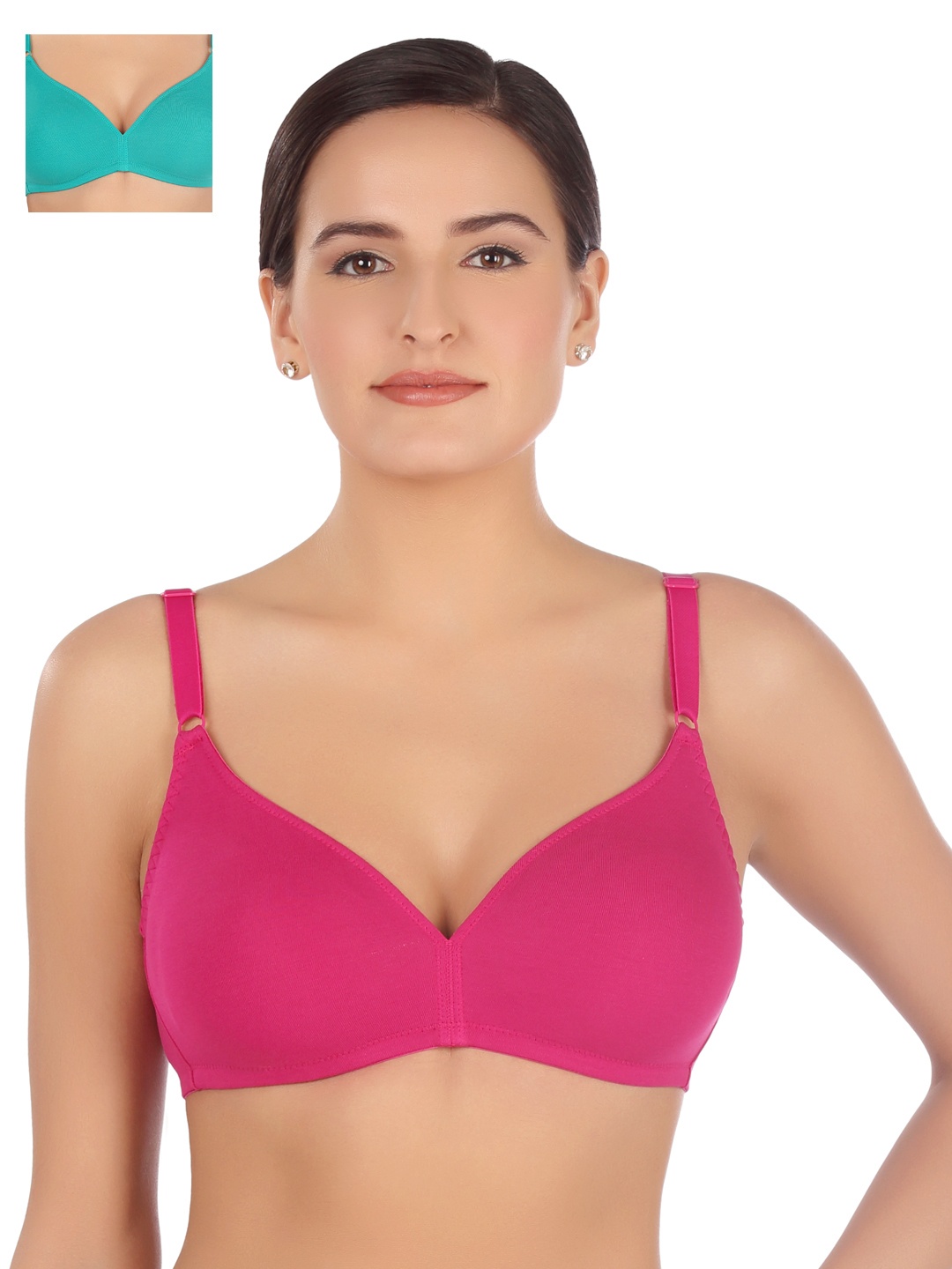 

Triumph Comfort 86 Wireless Non Padded Cotton Everyday Bra - Pack of 2 M000204, Pink