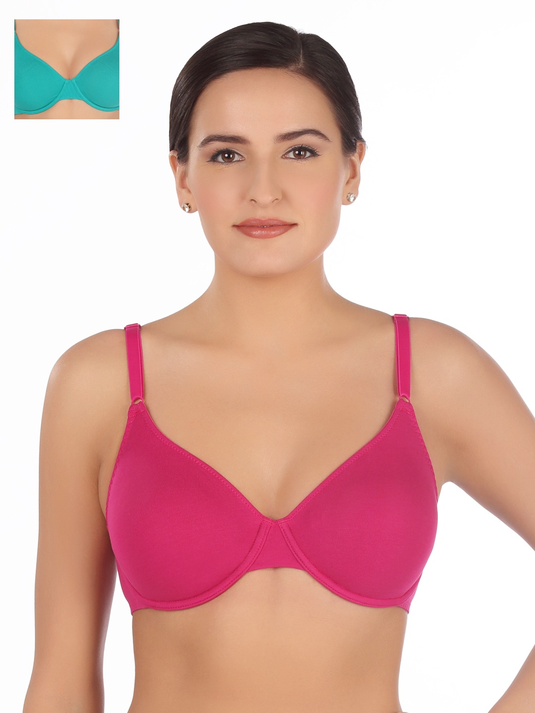 

Triumph Comfort 86 Padded Wireless Comfortable Support Bra - Pack of 2- M000205, Pink