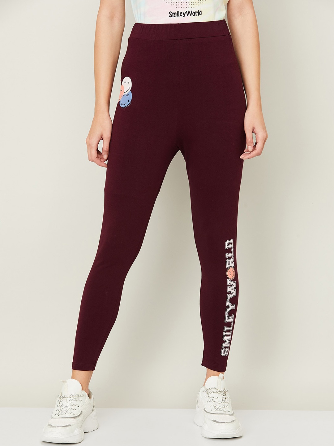 

SmileyWorld Women Red Cotton Joggers