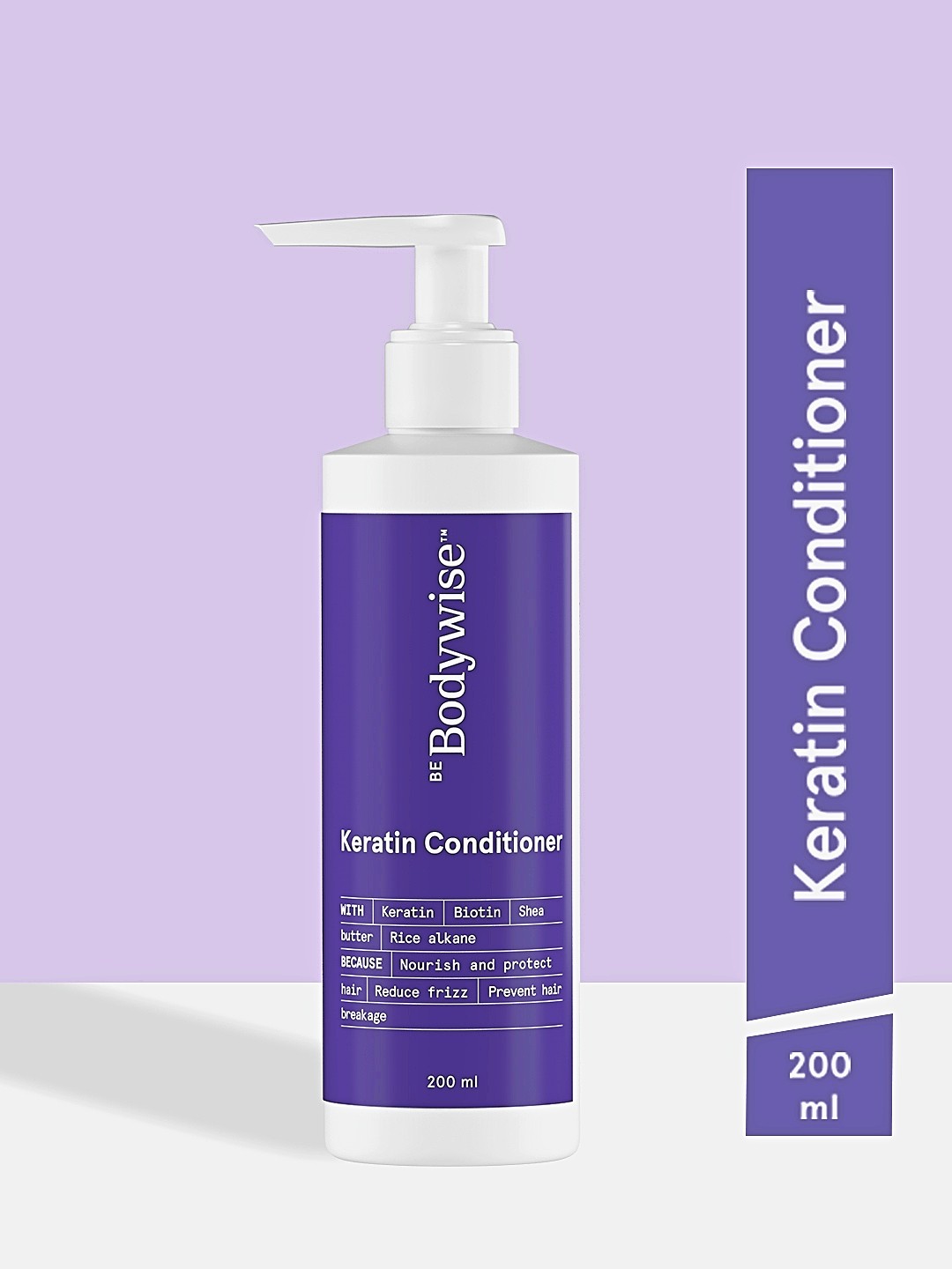 

Be Bodywise Deep Moisturising Conditioner for Womens Dry and Frizzy Hair 200ml, Purple