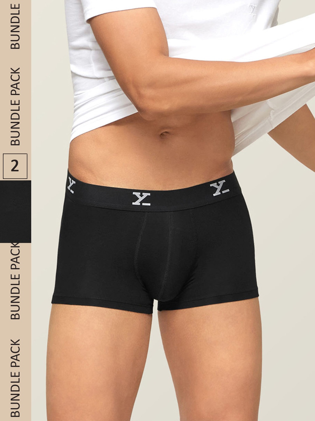 

XYXX Men Solid Pack Of 2 ACE IntelliSoft Modal, Black