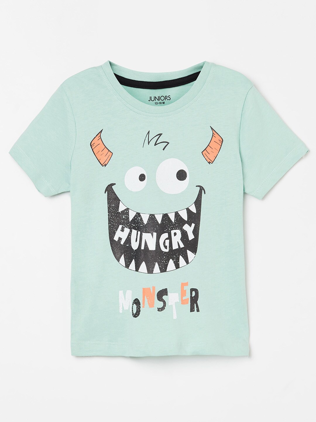 

Juniors by Lifestyle Boys Turquoise Blue Printed T-shirt