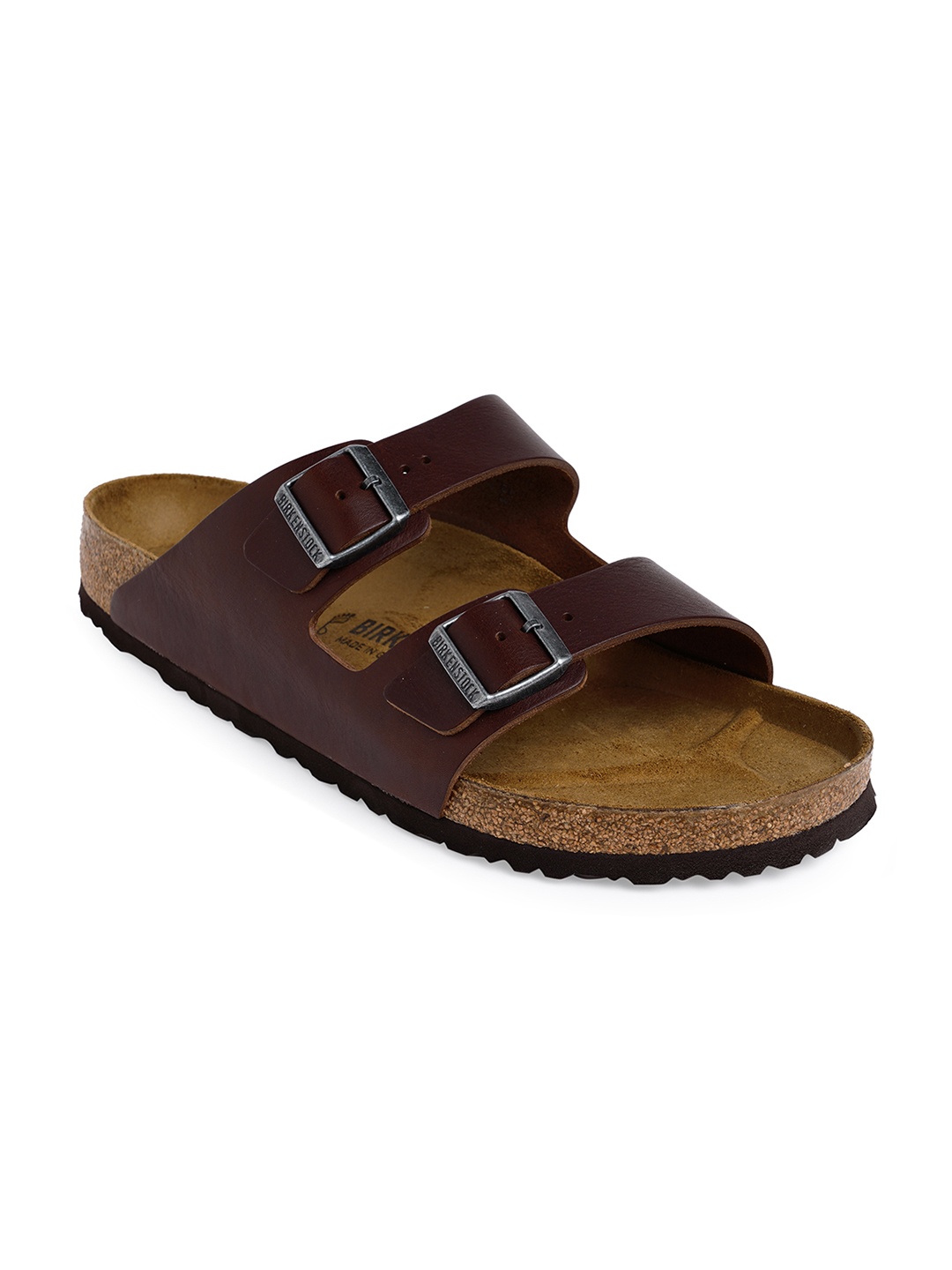 

Birkenstock Men Brown Arizona Vintage Wood Roast Regular Slide Sandal