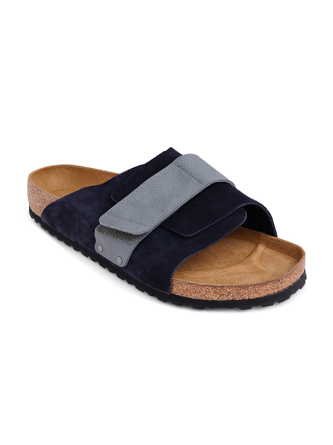 

Birkenstock Men Blue & Grey Regular Width Kyoto Rubber Slip-On