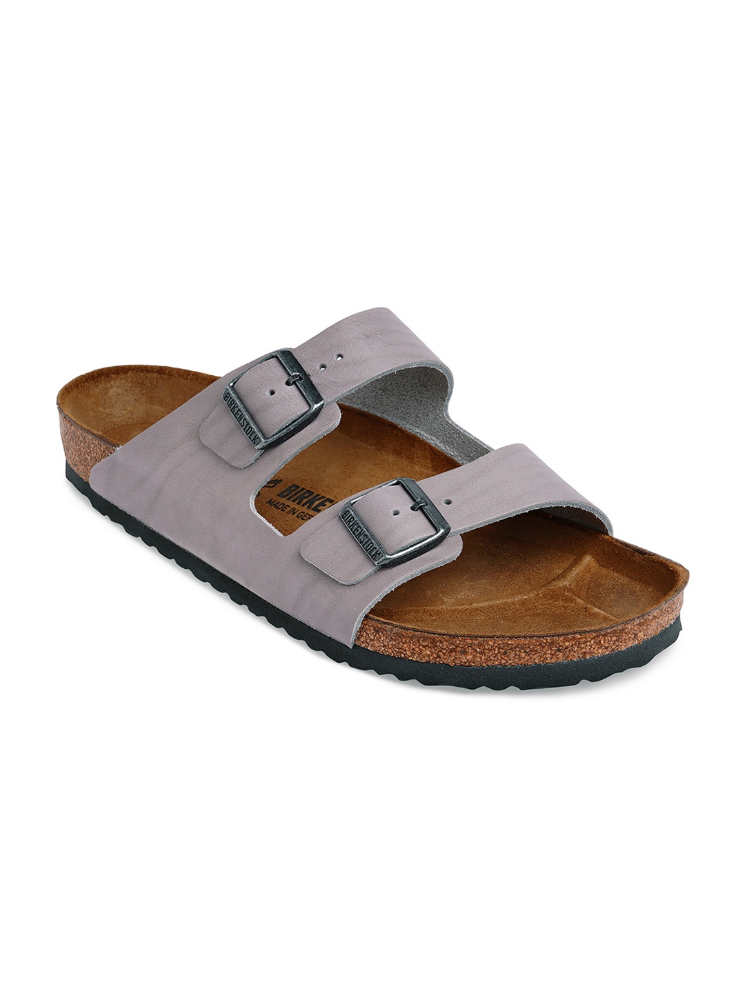 

Birkenstock Arizona Men Stone Coin Regular Slide Sandals, Grey