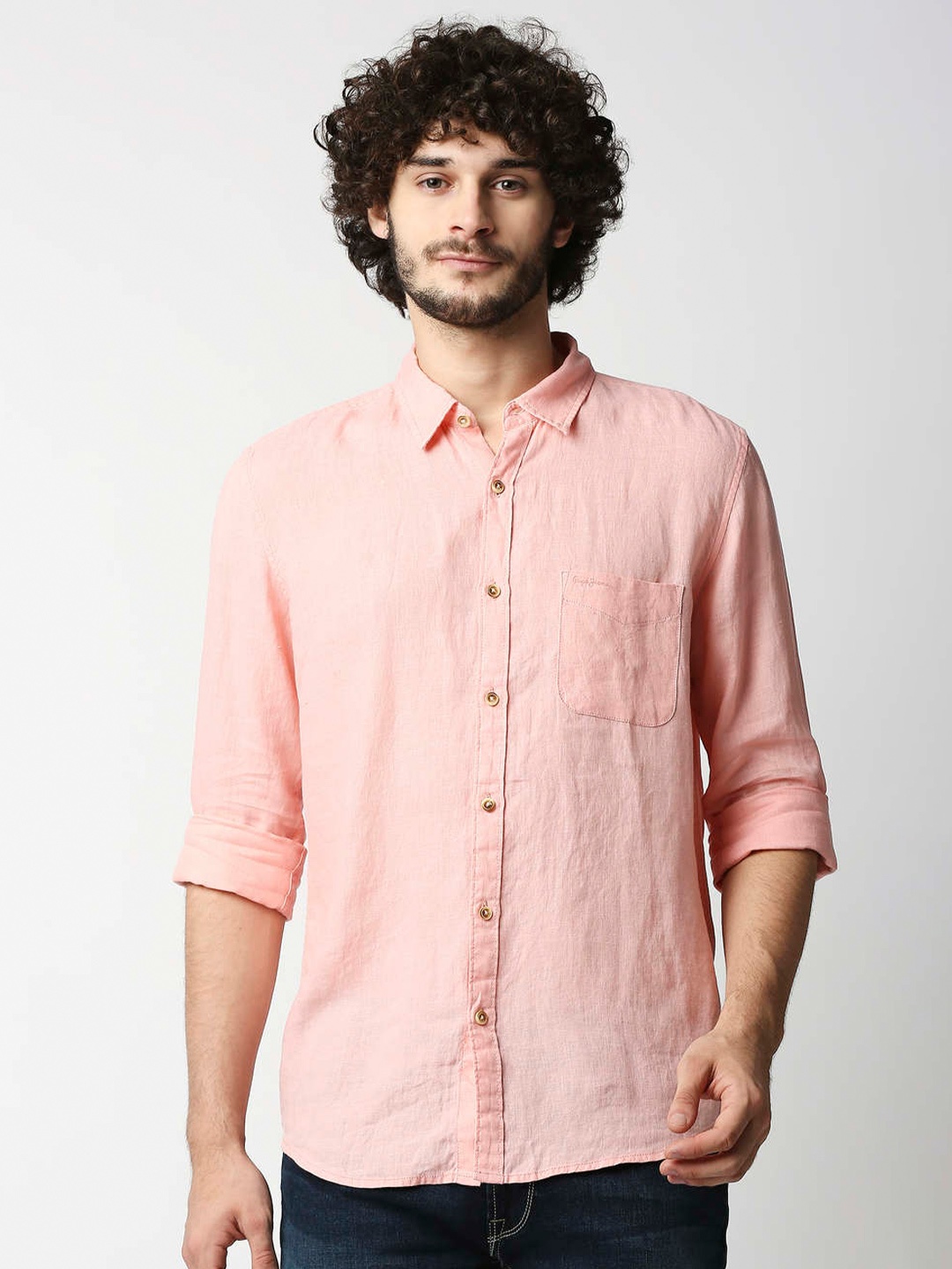 

Pepe Jeans Men Pink Standard Casual Shirt