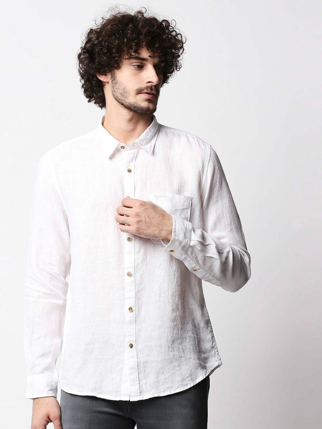 

Pepe Jeans Men White Standard Casual Shirt