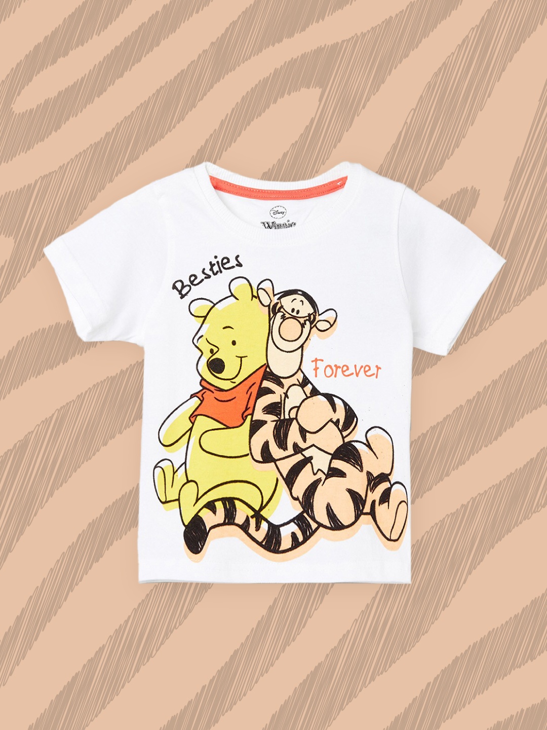 

max Boys White Winnie The Pooh Printed T-shirt