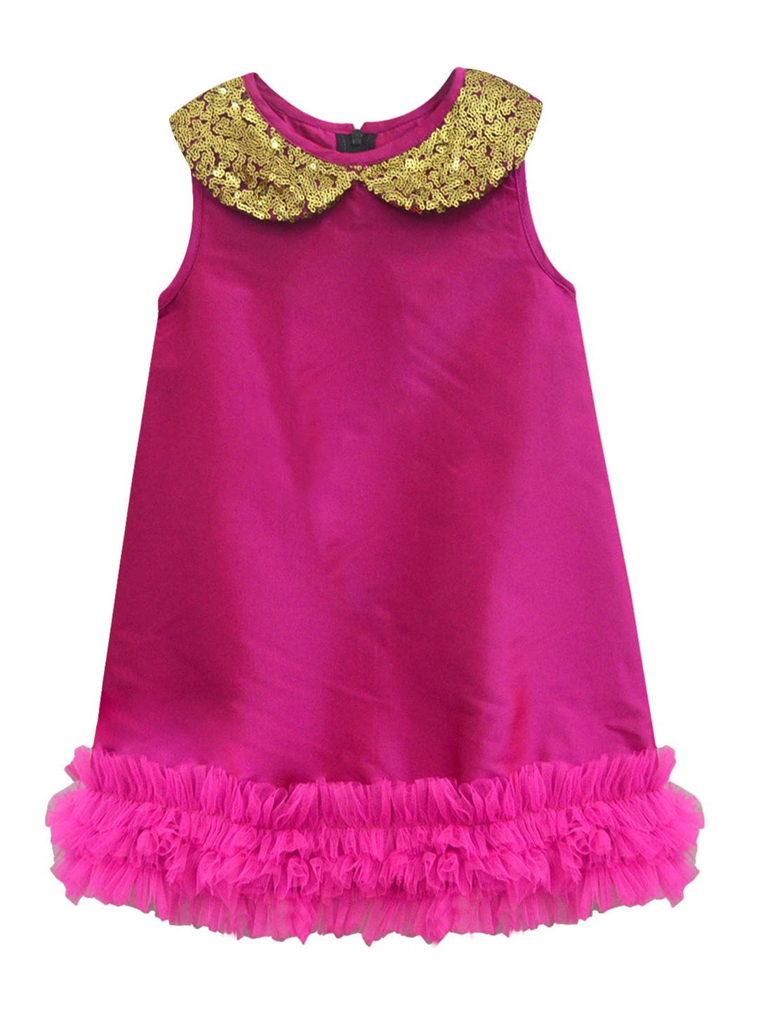 

A T U N Girls Fuchsia Embellished A-Line Dress