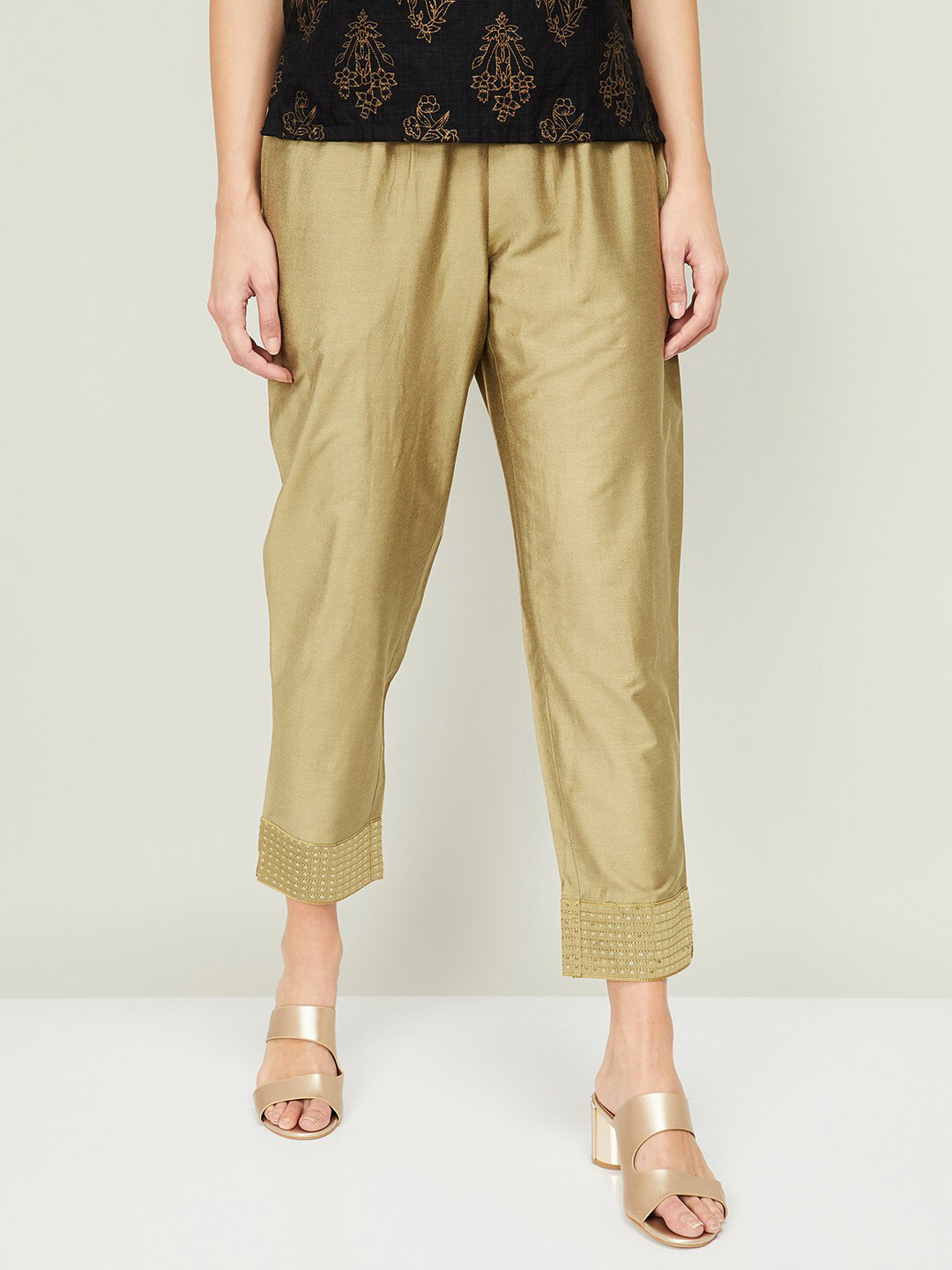 

Melange by Lifestyle Women Yellow Trousers