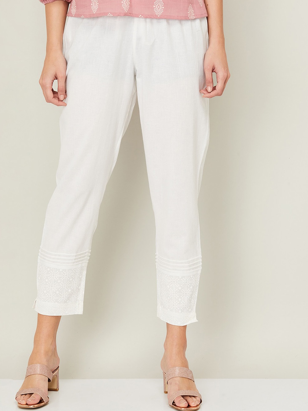 

Melange by Lifestyle Women White Trousers