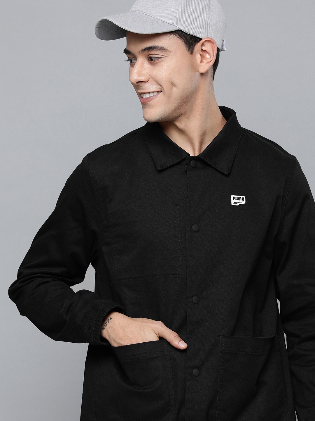 

Puma Men Regular Fit Downtown Sporty Sustainable Jacket, Black