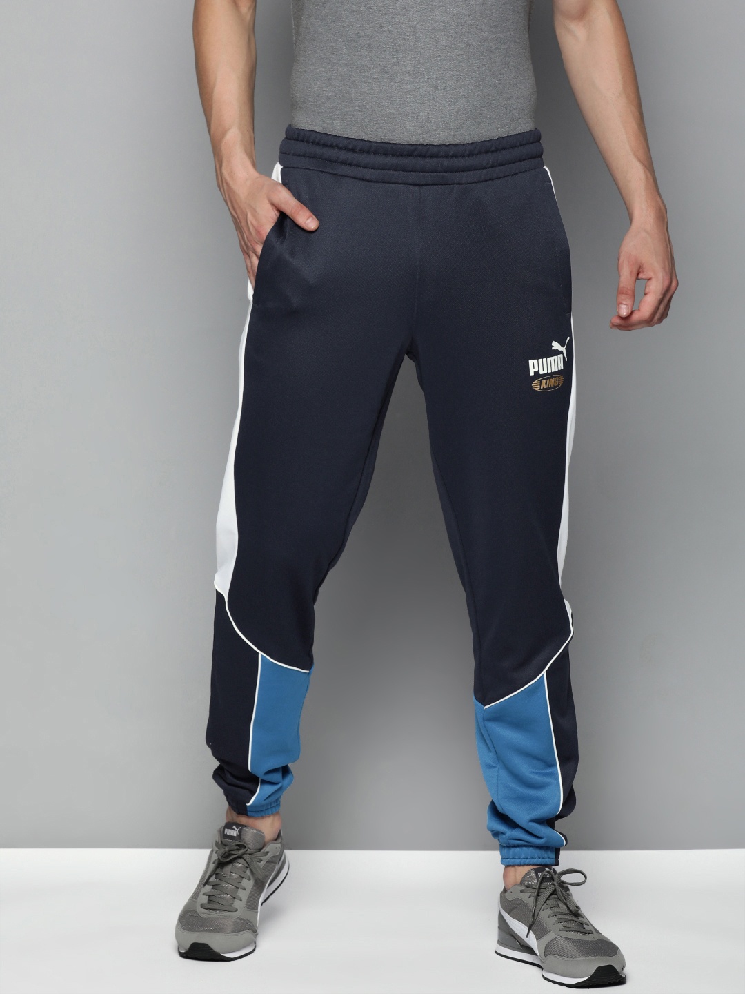 

Puma Men Regular Fit Colourblocked King Sustainable Joggers, Blue